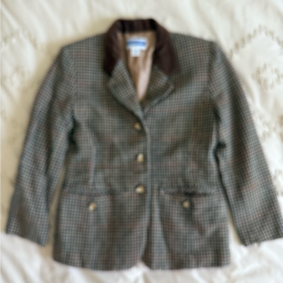 Pendleton Women's Brown Houndstooth Blazer - Picture 1 of 5